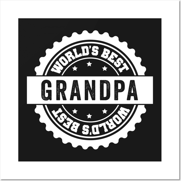 Worlds Best Grandpa Wall Art by Kyandii